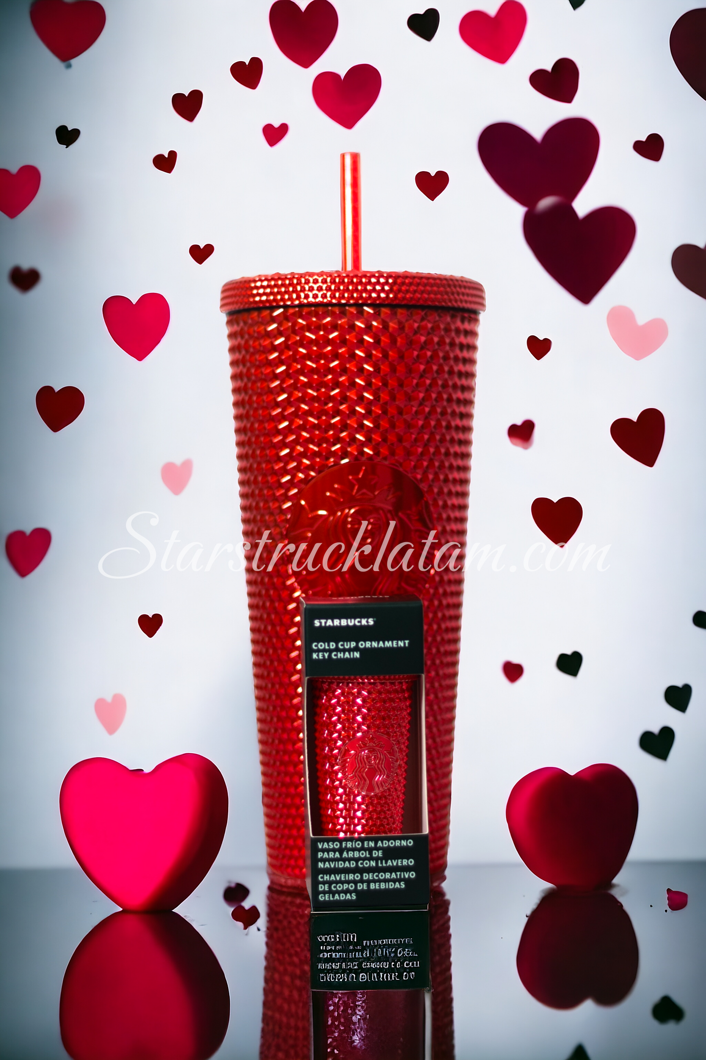 2023 RED Chrome Studded Cup & Keychain Bundle